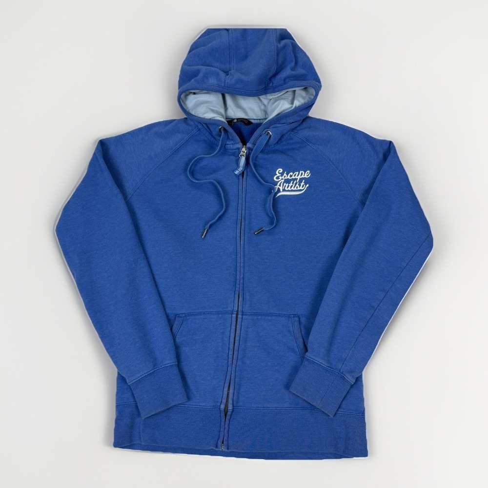The North Face‎ Womens M Blue Full Zip Hoodie Escape Artist Graphic Fleece